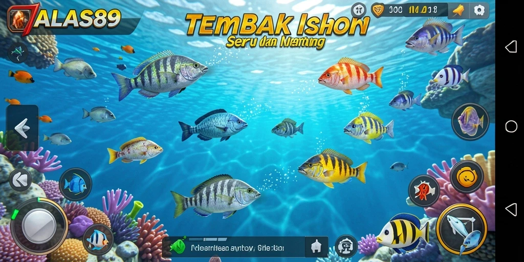 Tangkapan layar menampilkan gameplay menembak ikan yang menarik.
